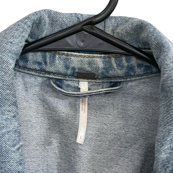 Free People Blue Studded Denim Jacket - Picture 8 of 13